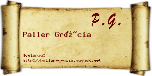 Paller Grácia névjegykártya